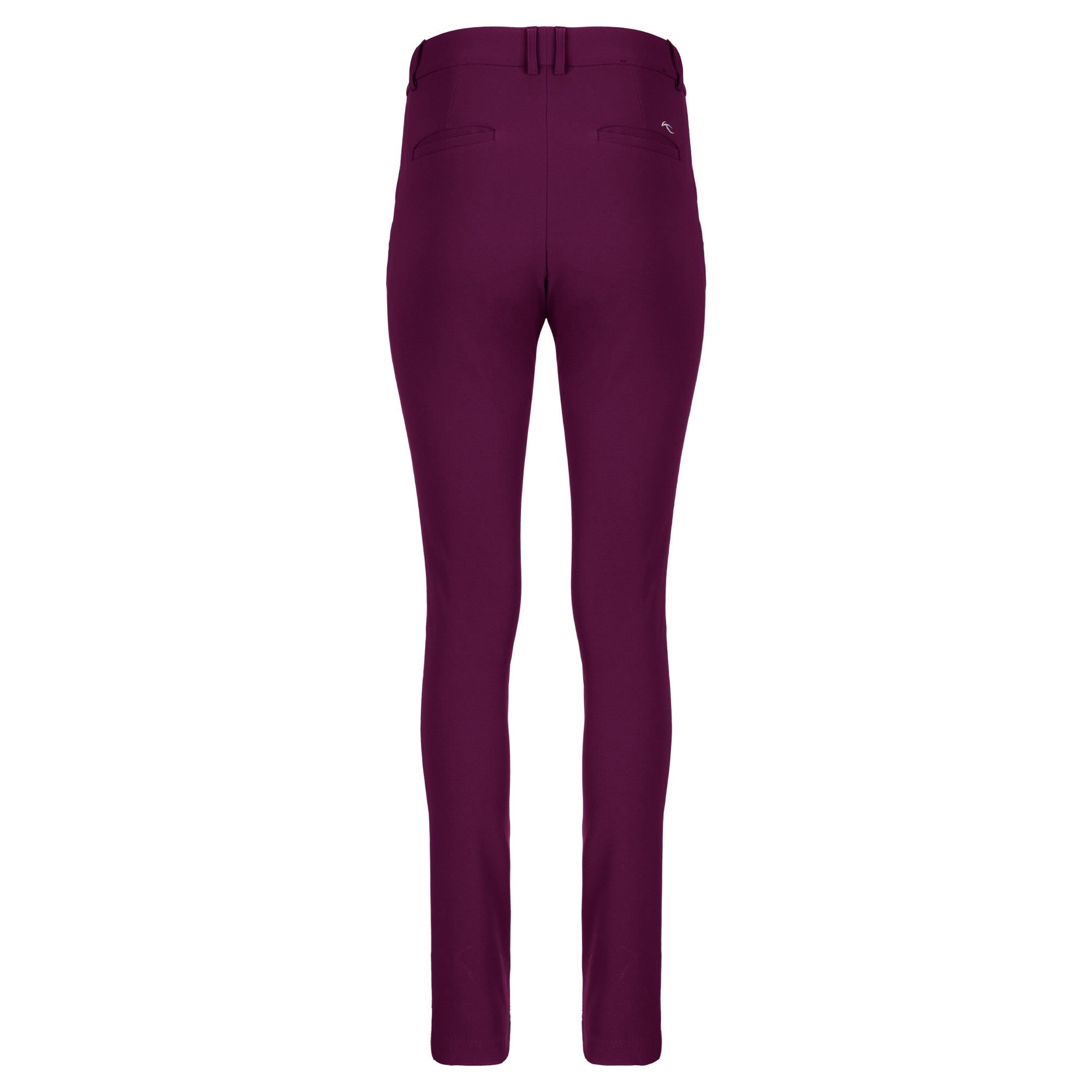 KJUS Warm Brushed Ladies Golf Treggings Deep Ruby